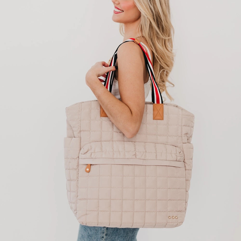 Padded Tote Bag with Interchangeable Strap — Western Style