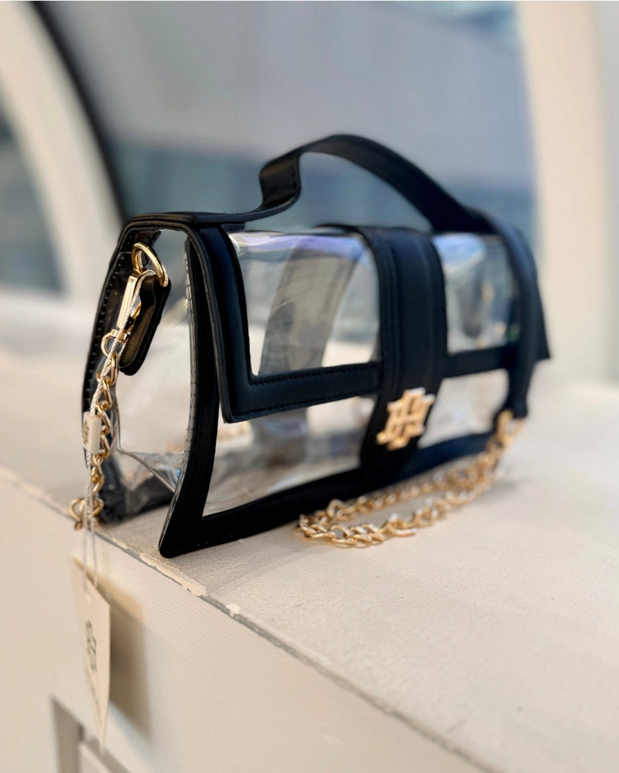 Grace – Bolsa Transparente con Cadena Dorada