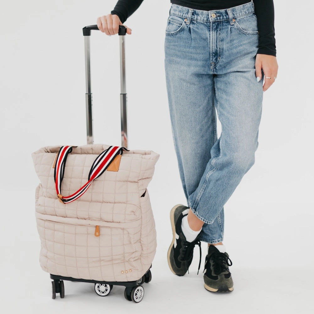 Maleta de Viaje Acolchada con Ruedas — Estilo Occidental