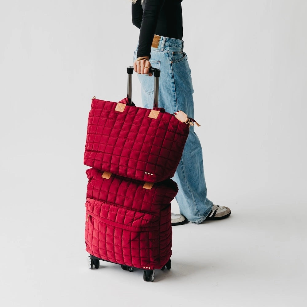 Padded Travel Set — Tote Bag & Wheeled Luggage