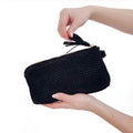 Roma Raffia Wristlet with Card Holder & Wrist Strap