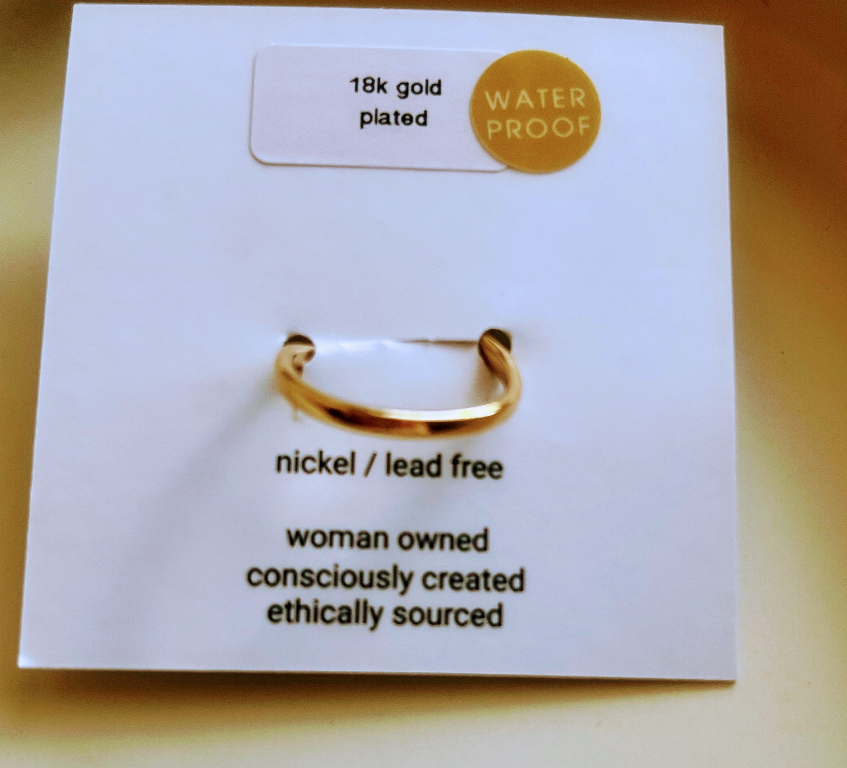 Balance Ring — 18K Gold Plated Adjustable Waterproof