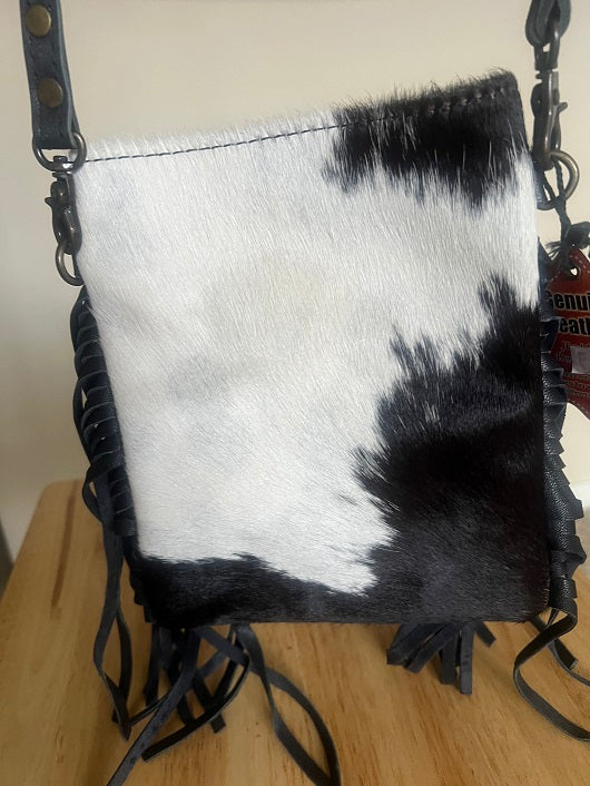 Bolsa Crossbody Cowhide Blanco y Negro — American Darling