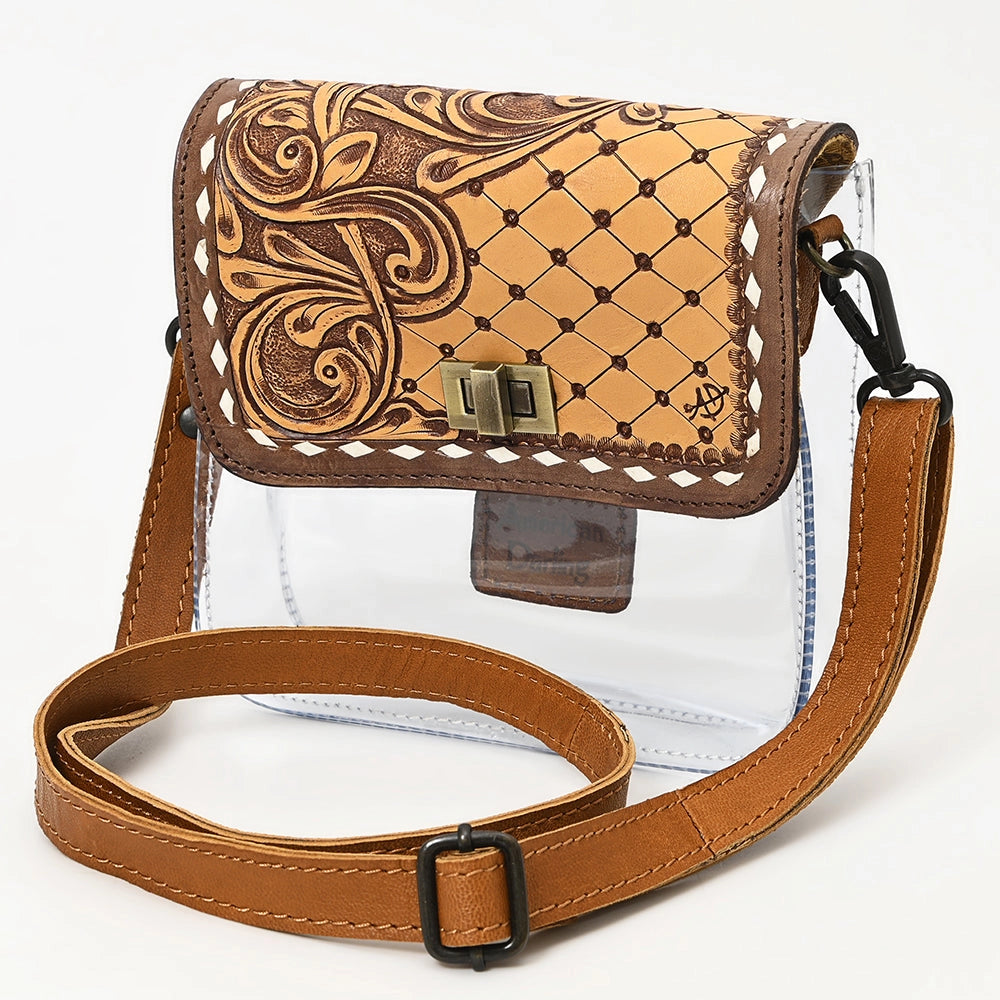 Bolsa Transparente con Solapa de Cuero Tooled – American Darling