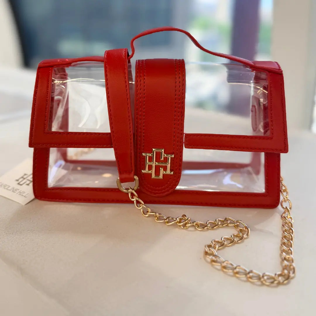 Grace – Bolsa Transparente con Cadena Dorada
