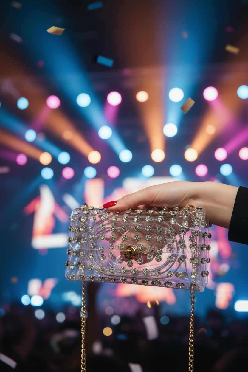 Close-up rhinestone bag negro