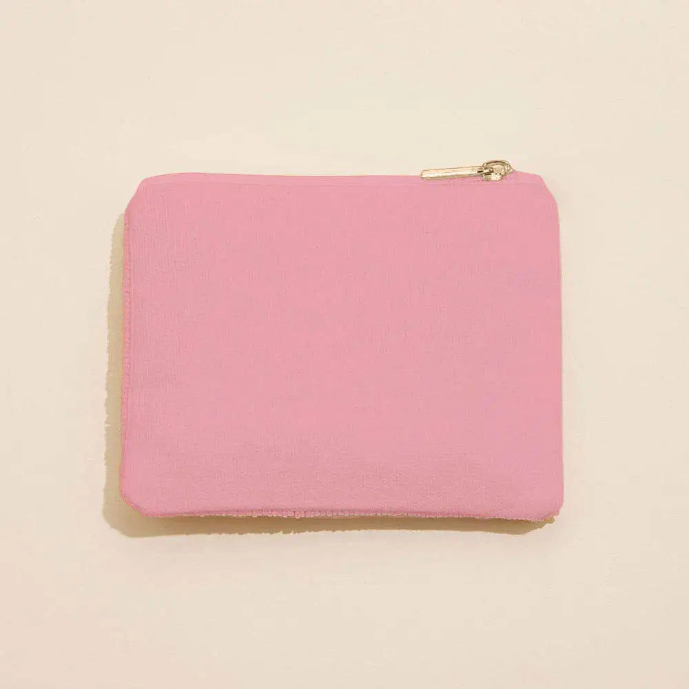 Pink Beaded Heart Coin Purse