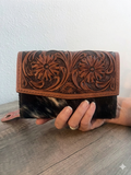 Cartera Western de Cuero con Pelo de Res